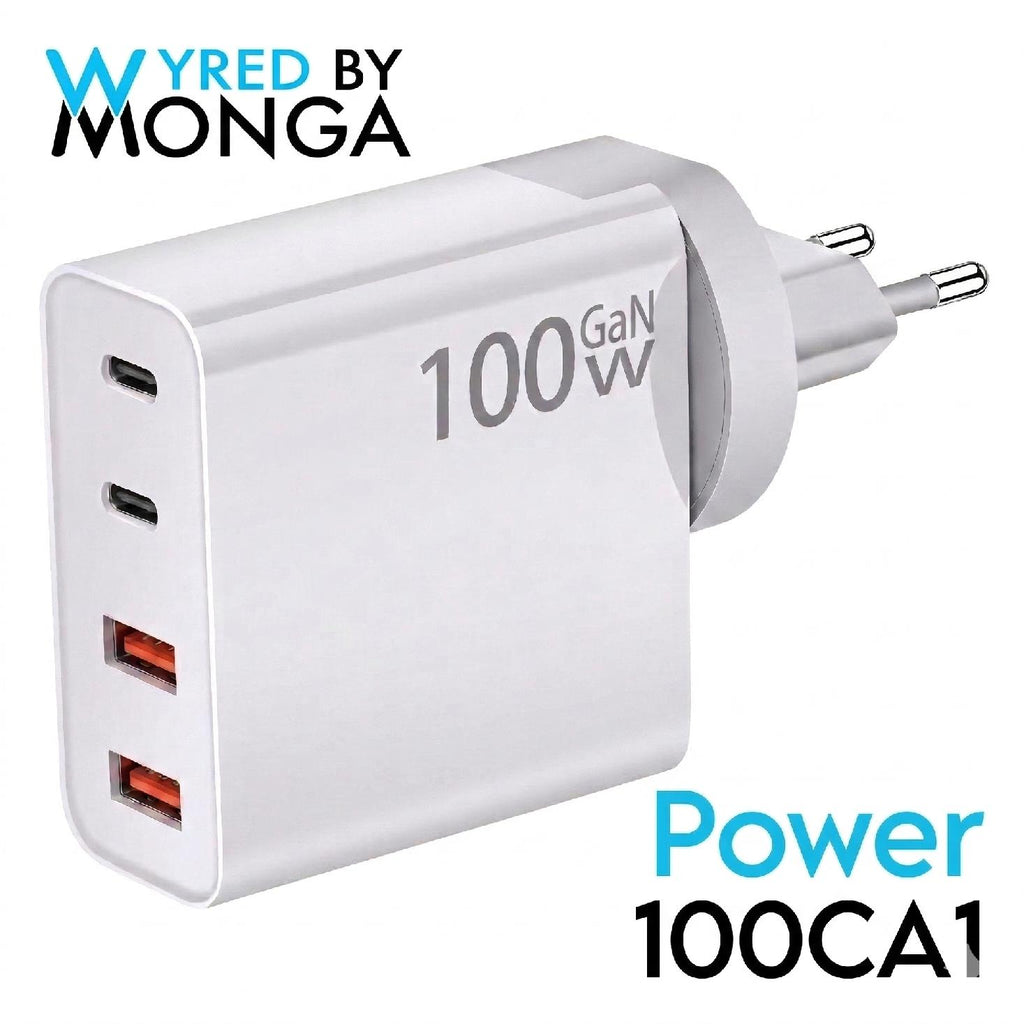 Power 100CA1 | 100W GaN Fast Charger - 4 Ports