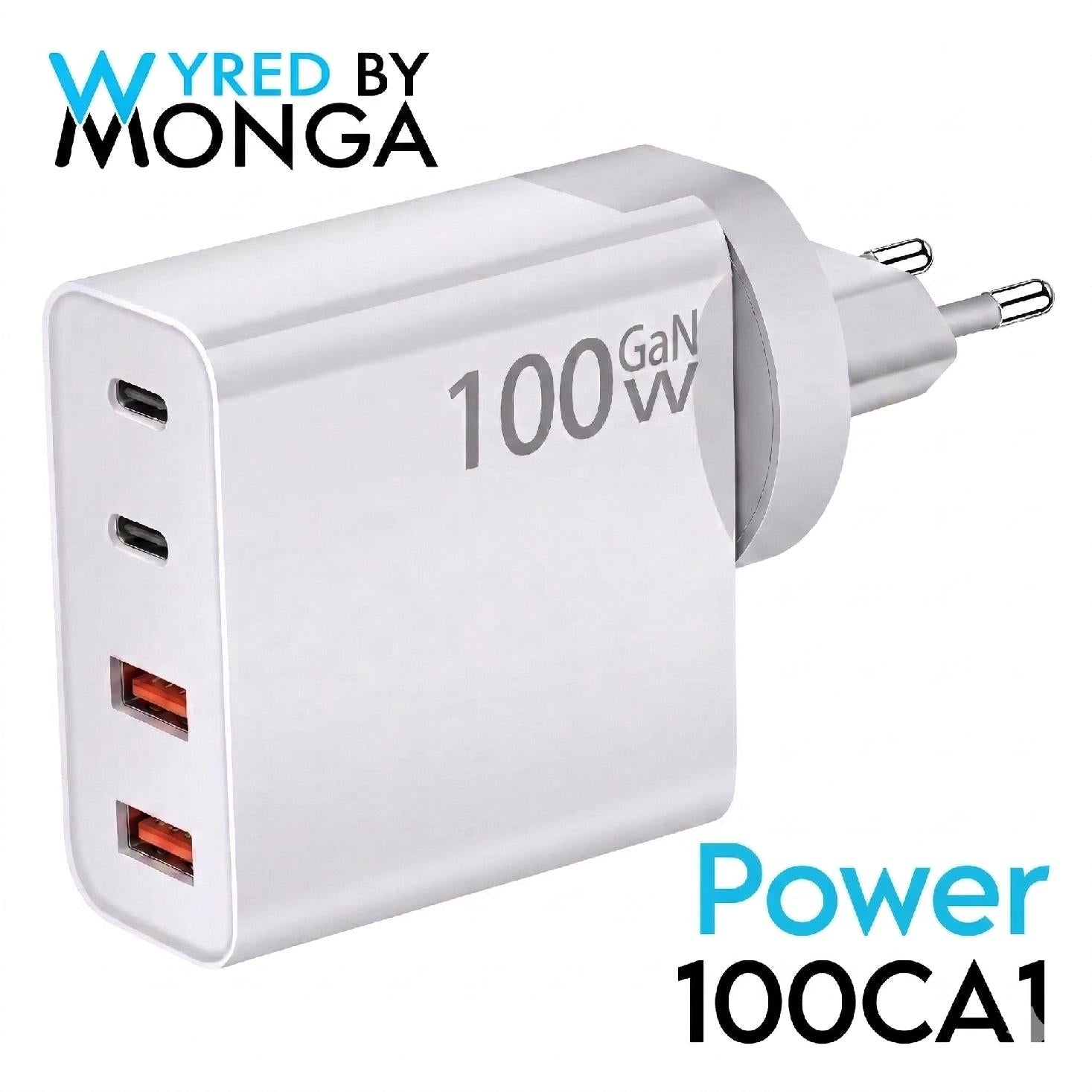 Power 100CA1 | 100W GaN Fast Charger - 4 Ports