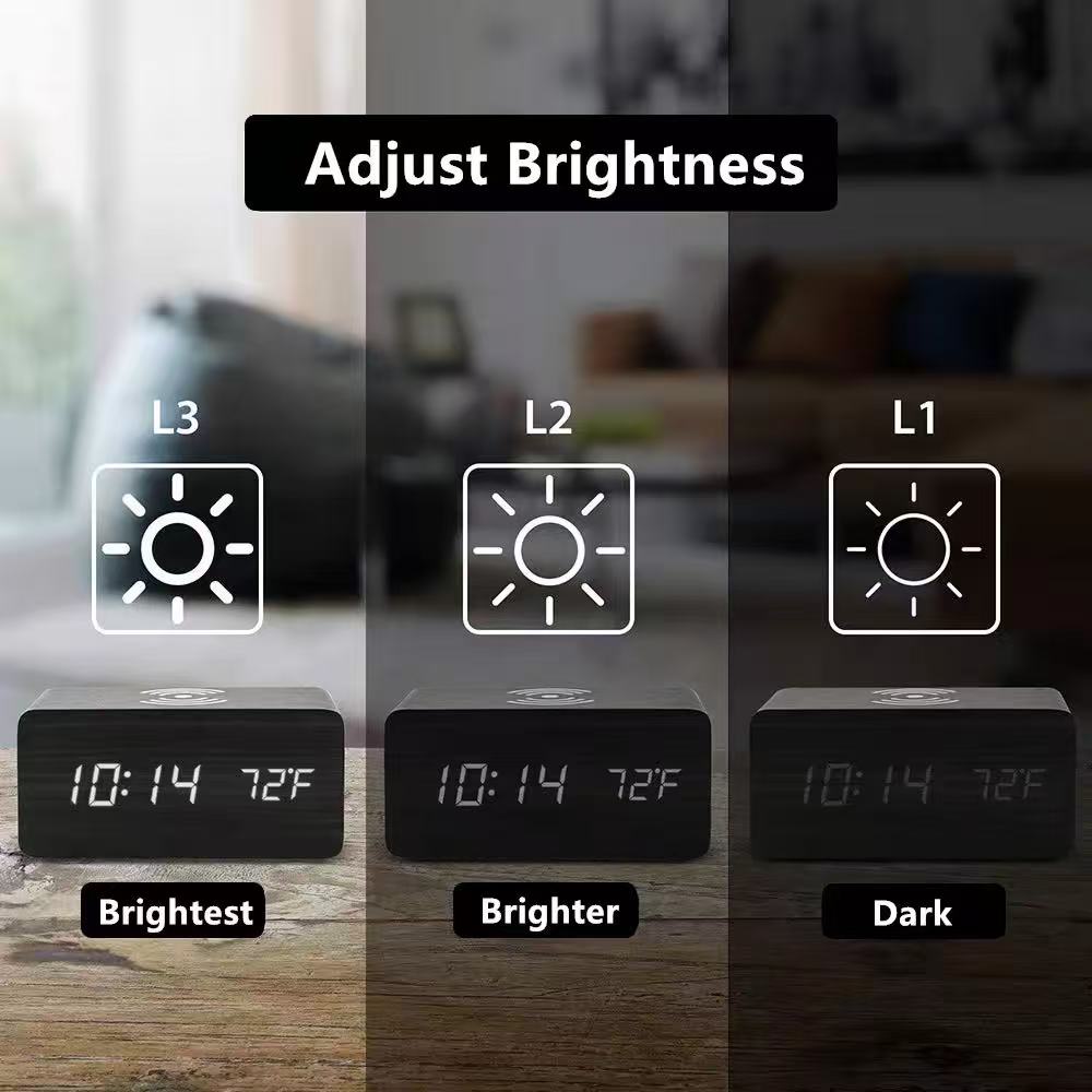 Natur AC 10W Wireless Charger with Digital LED Interface