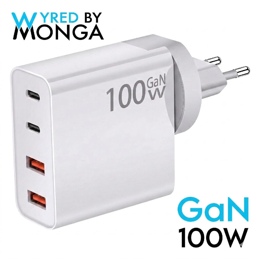 Power 100CA1 | 100W GaN Fast Charger - 4 Ports