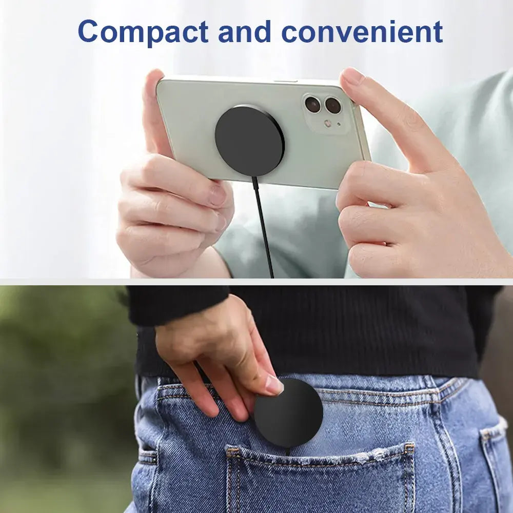 Air M1 Magnetic Wireless Charger – 15W, Hybrid USB-C & A