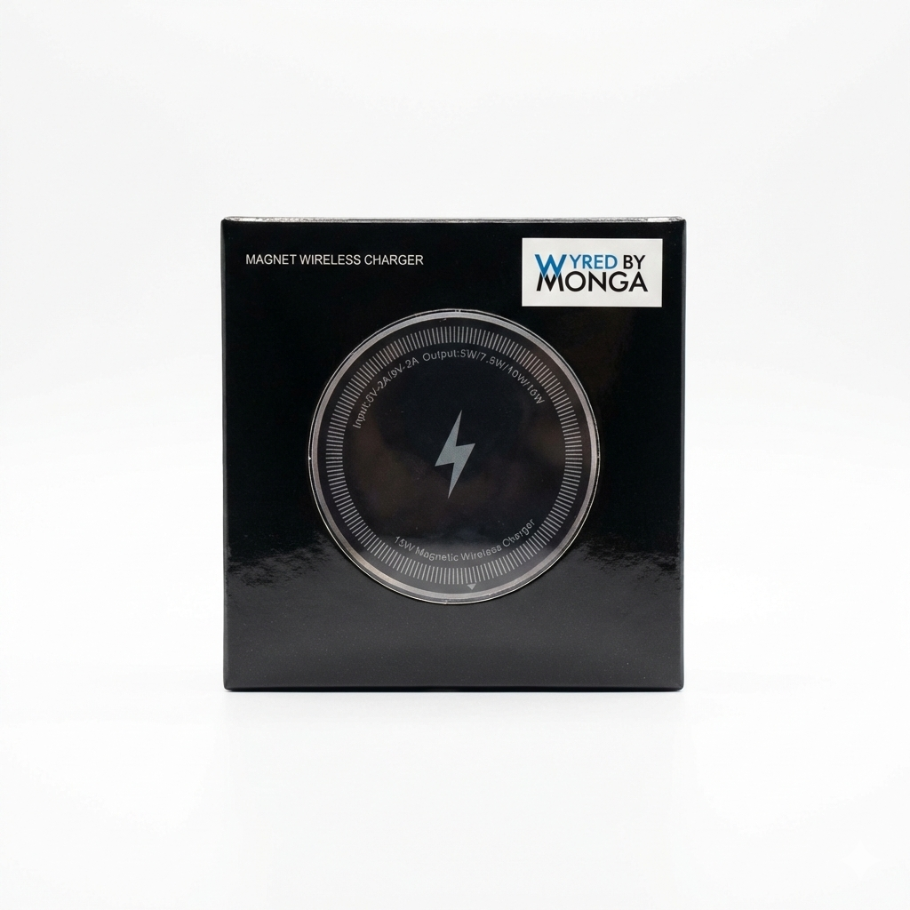 Air M1 Magnetic Wireless Charger – 15W, Hybrid USB-C & A