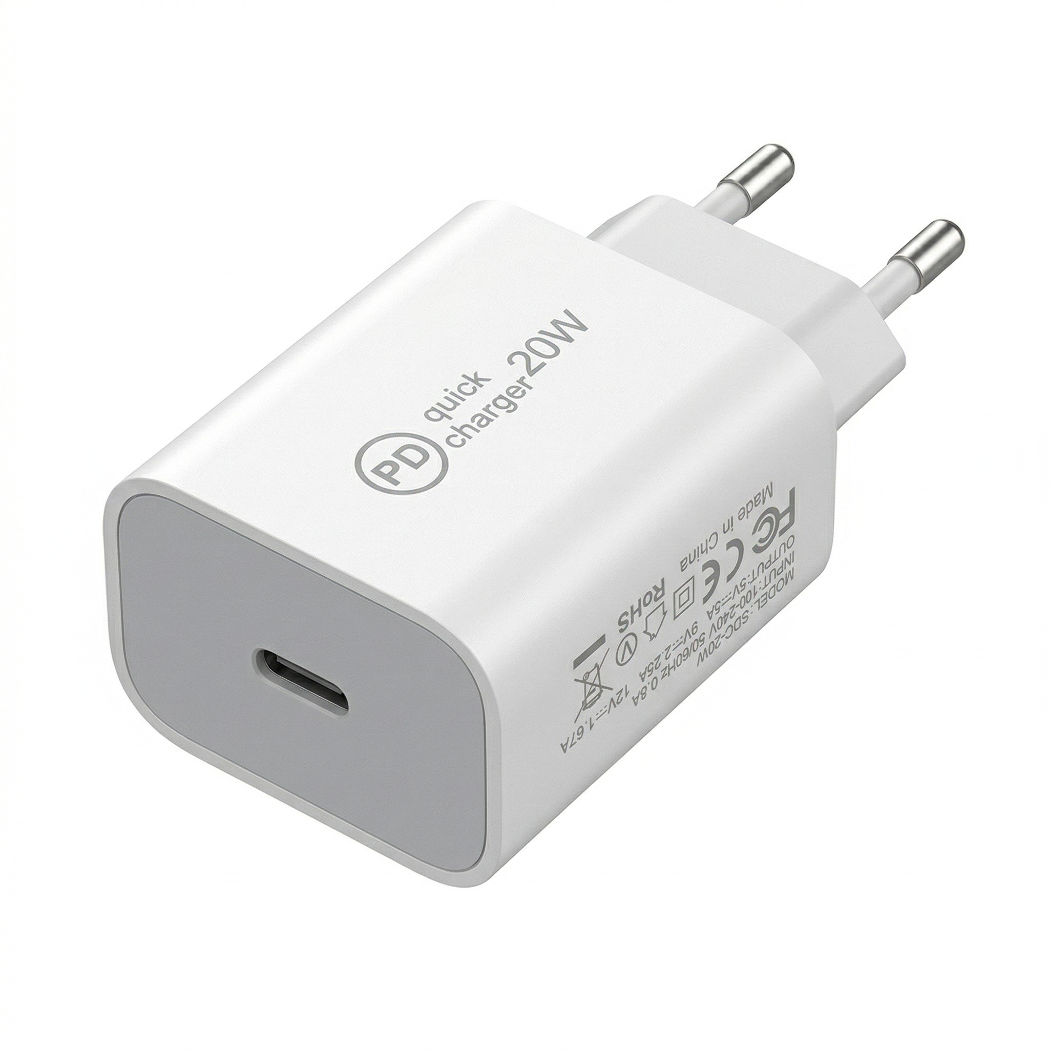 Încărcător de perete Power 20C, 20W USB-C Power Delivery, Universal, Alb