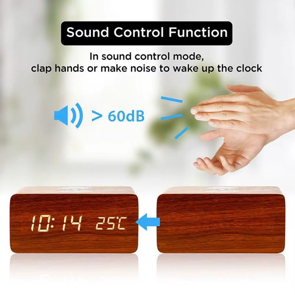 Natur AC 10W Wireless Charger with Digital LED Interface